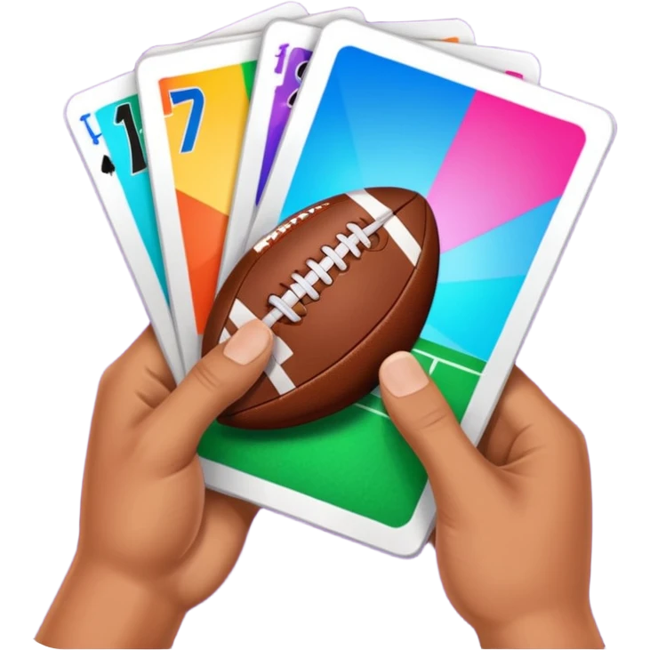 hand opening football card packs in madden emoji