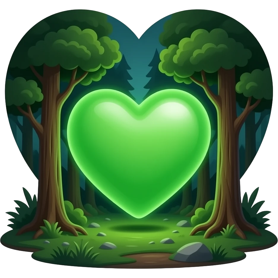 Dark Forest green heart emoji
