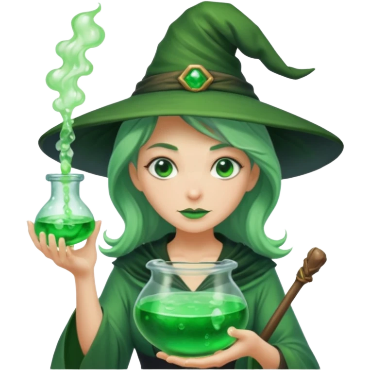 green witch cooking potion emoji