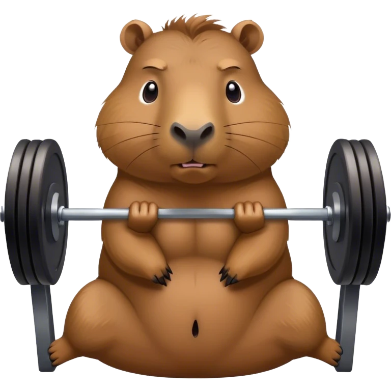 Capybara at the gym emoji