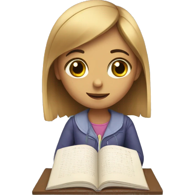 Girl studying geometry  emoji