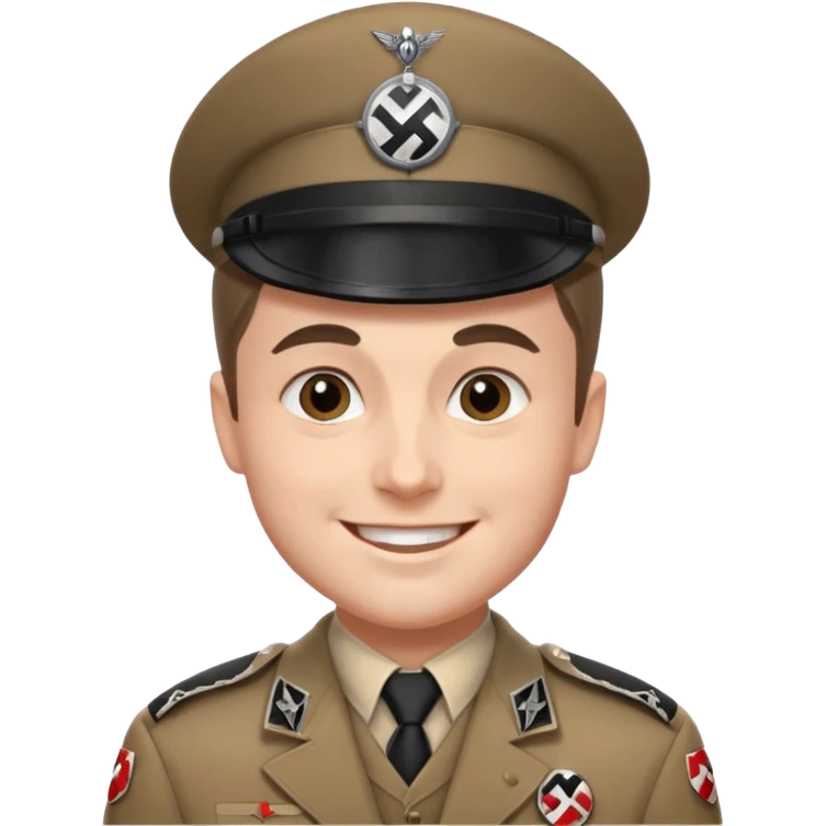 Create a hitler emoji with charlie kirk face emoji
