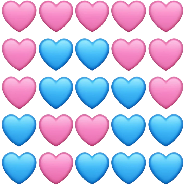 Pink or blue heart mixe emoji