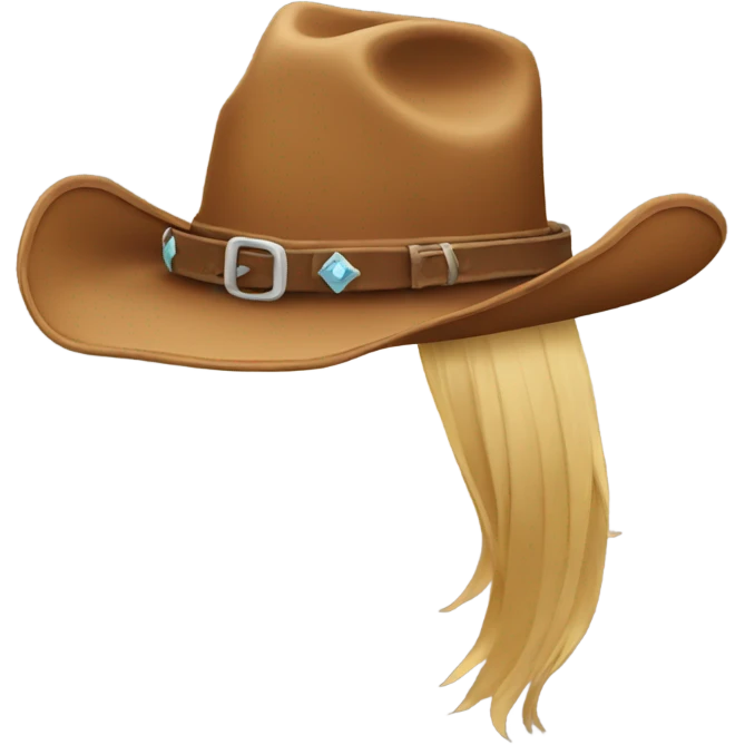 Cowgirl hat emoji