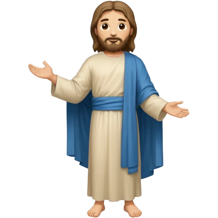 fullbody, head-to-toe, Jesus's apostle Thomas, normal emoji style, different pose emoji