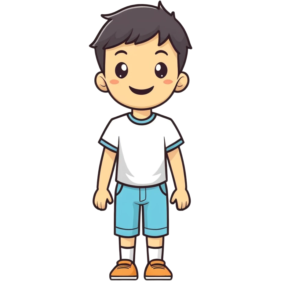 smiling boy on the road emoji
