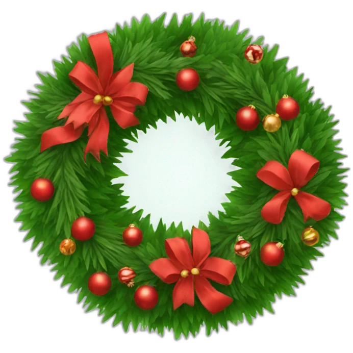 Christmas wreath emoji