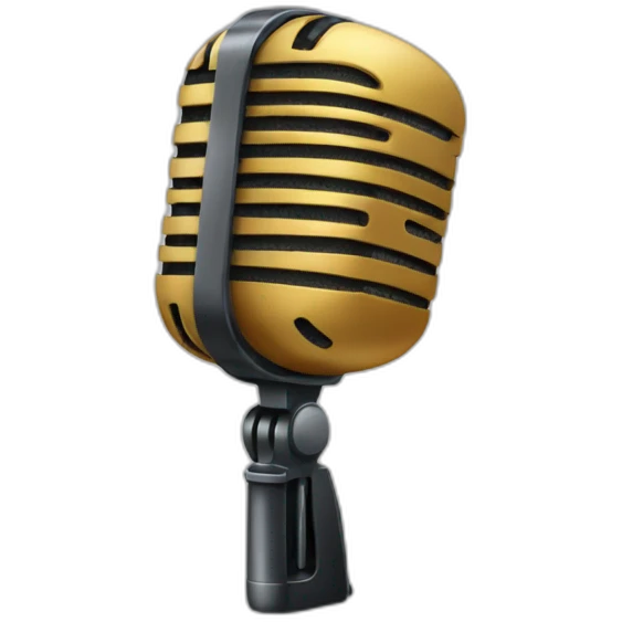 Microphone statique studio emoji