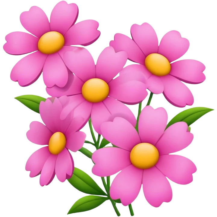 pink flowers emoji