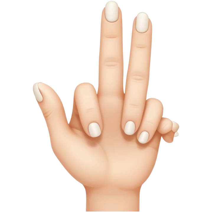 A small finger in the large pic emoji