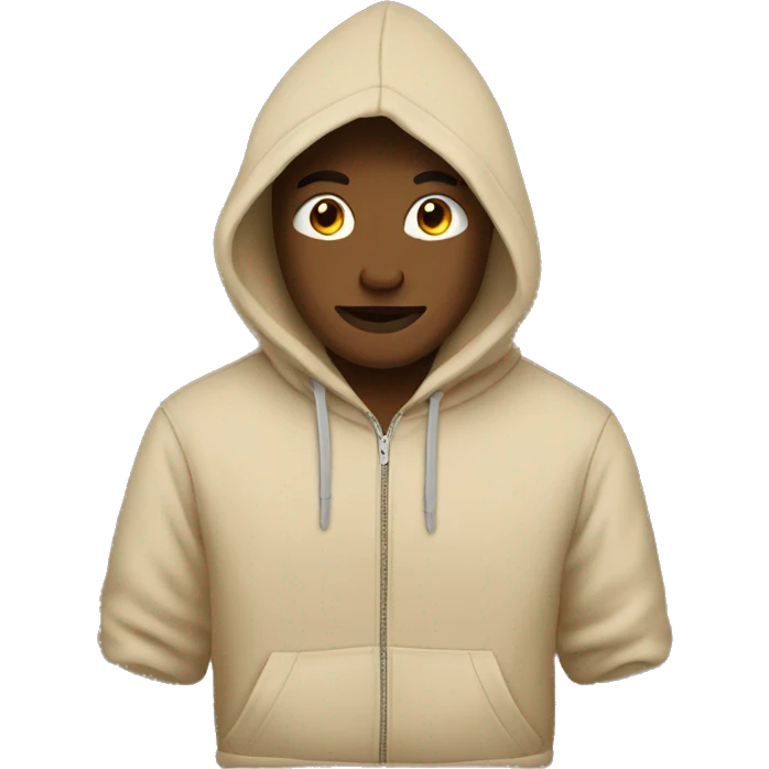 beige hoodie emoji