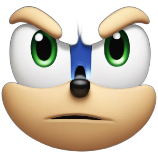 sonic frowning emoji