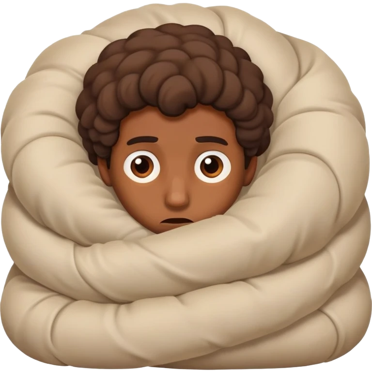 Scared human curled up on himself emoji