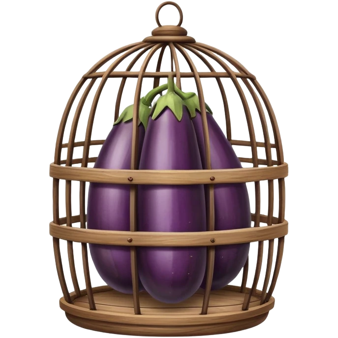 Eggplant cage  emoji