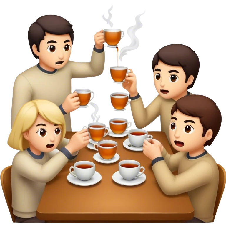 Tea fighting emoji