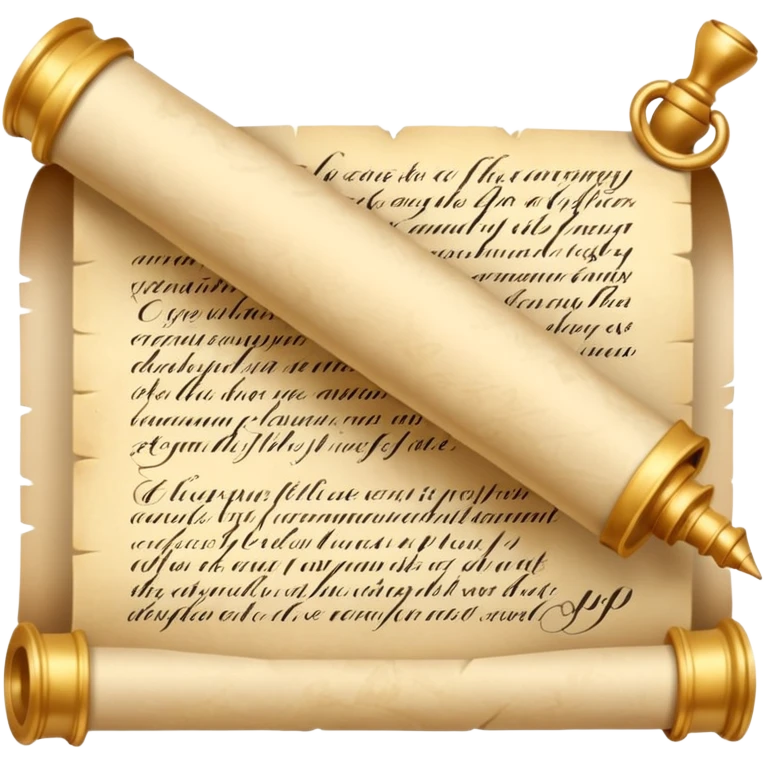 Calligraphy scroll emoji