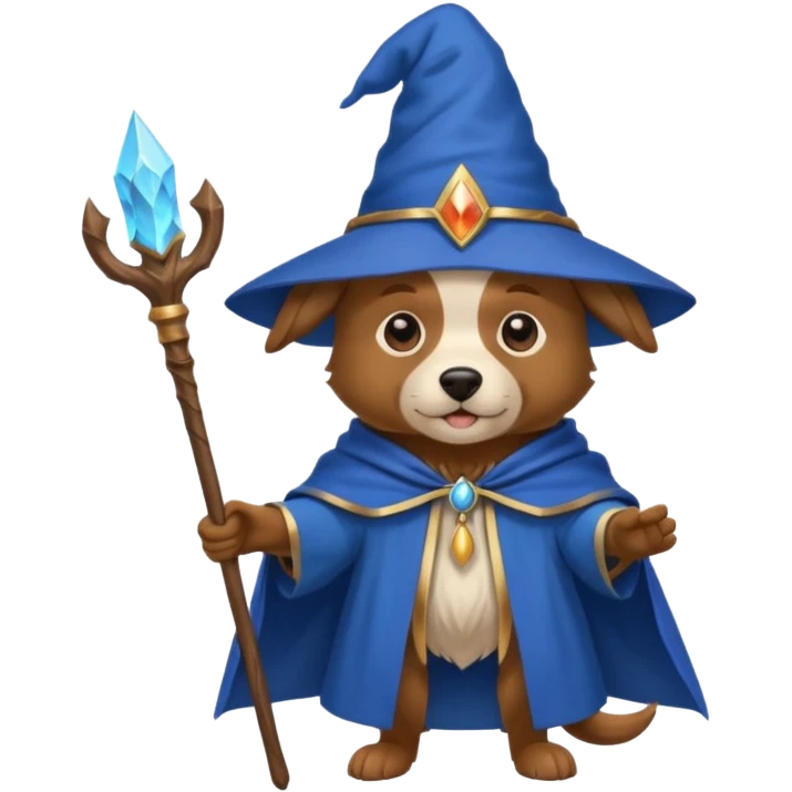 Dog wizard emoji
