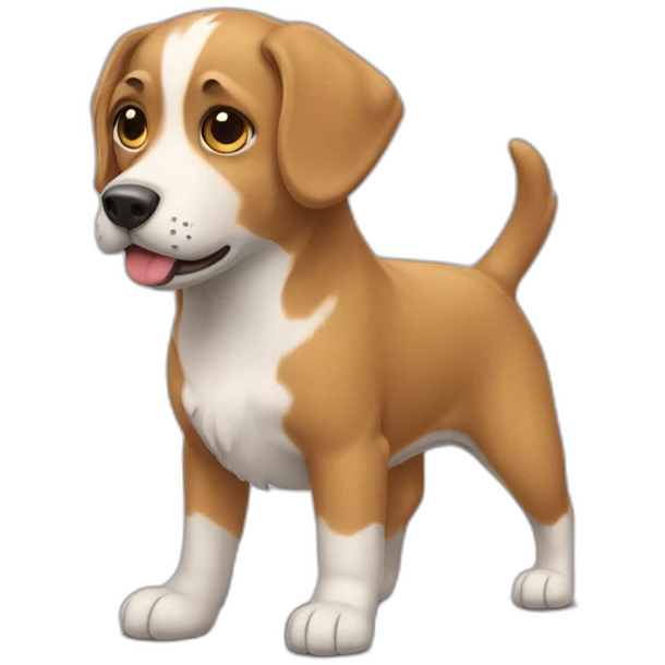Chien sur un chat emoji