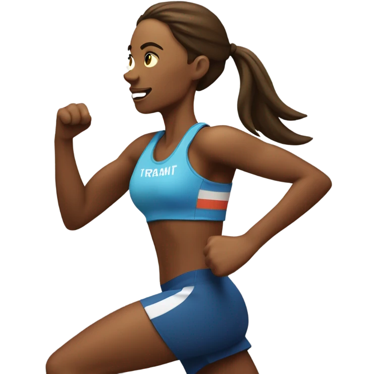 Courtney running a marathon emoji