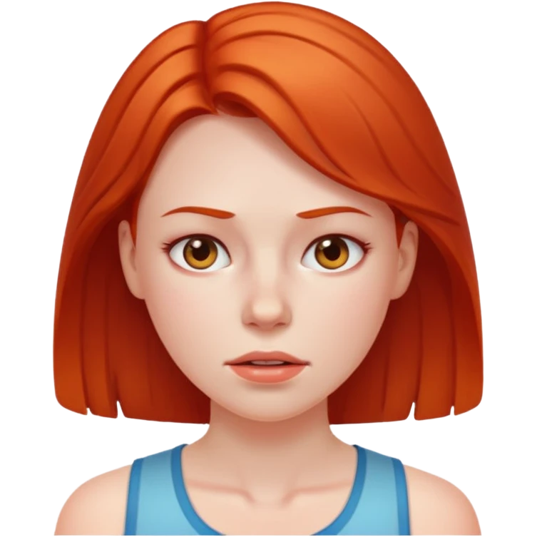 woman feeling very hot, sweating with face redish emoji