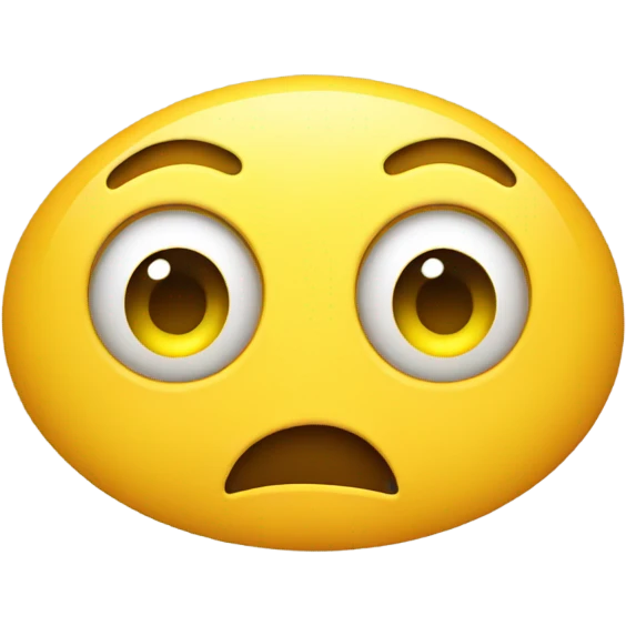 Yellow face emoji sad with stressed eyes emoji