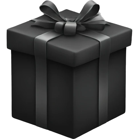 Christmas gift black color emoji