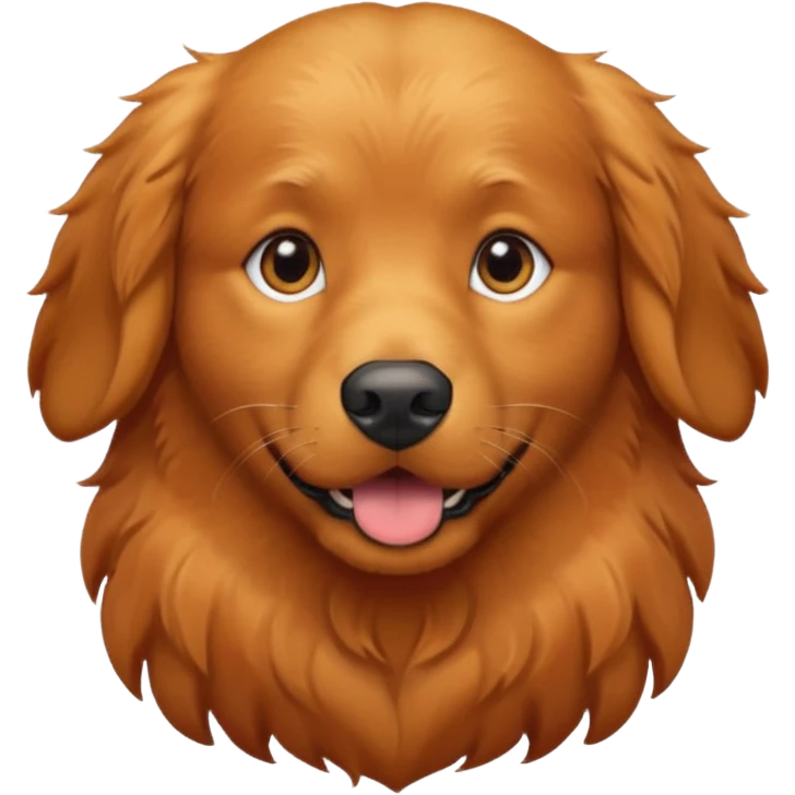 My dog is a red golden retriever  emoji
