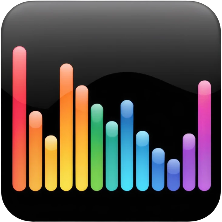 audio spectrum, the spectrum is black emoji