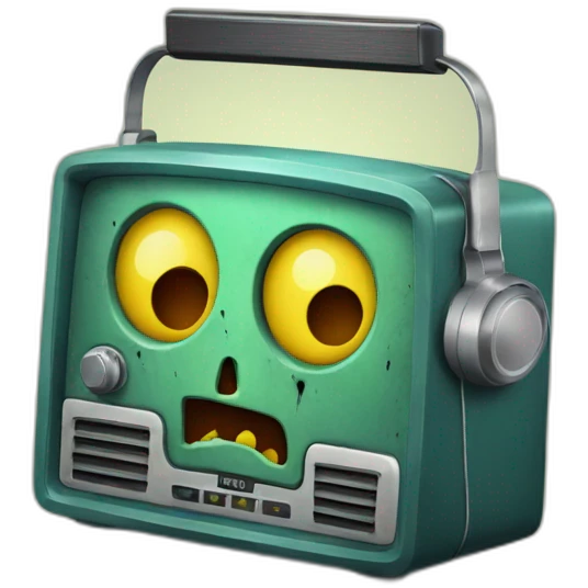 zombie retro radio emoji