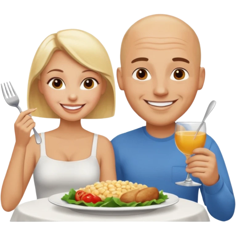 Bald Man eating out a blonde women emoji