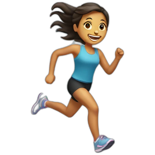 Girl running emoji