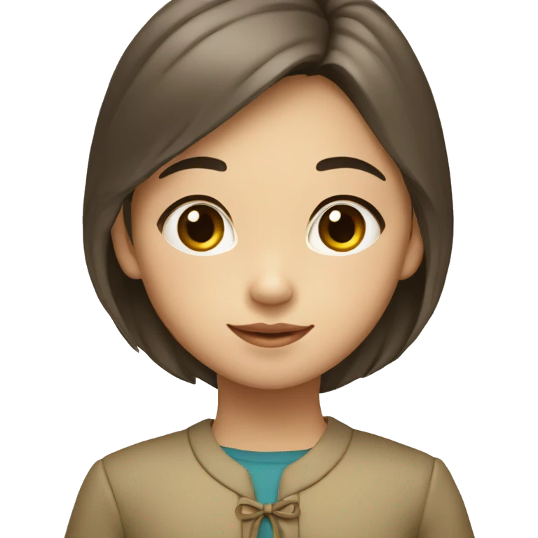 Niña con pelo chino con una vela emoji