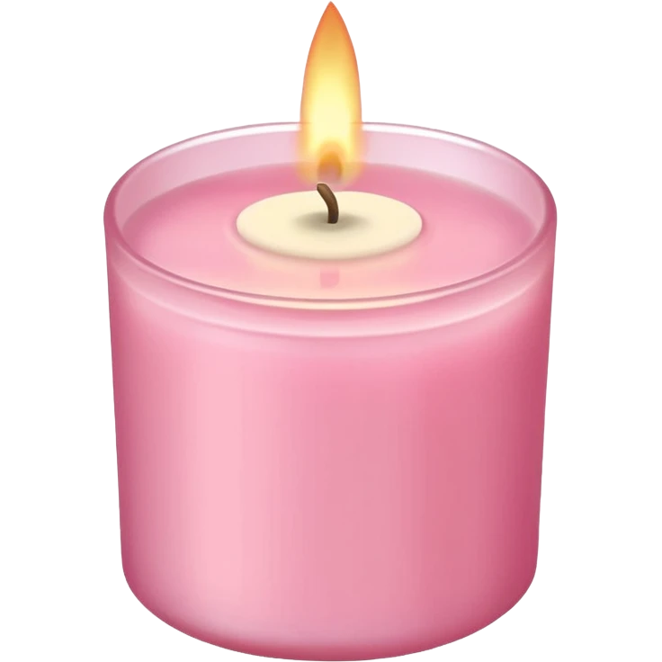 Natural Scented Candle, pink pastel emoji
