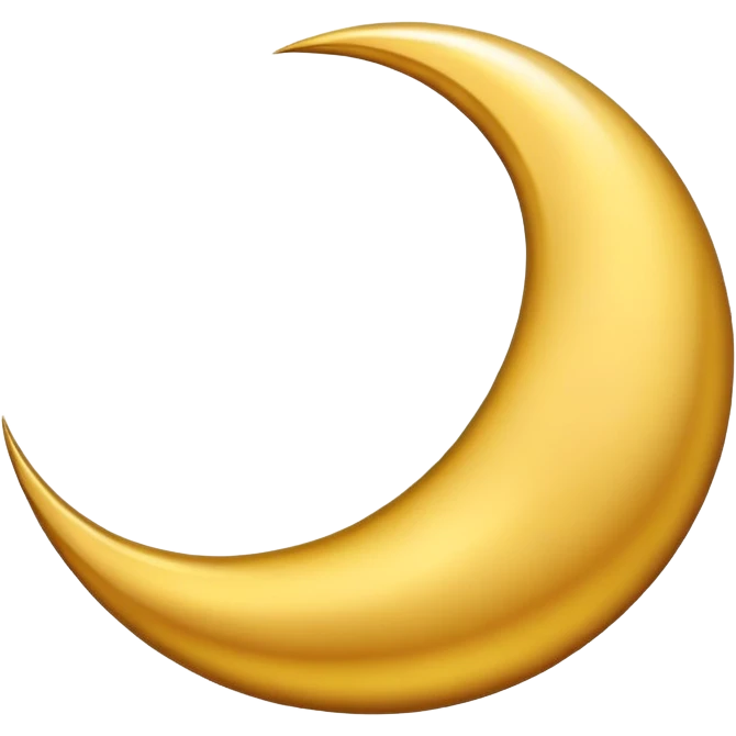 Pretty golden crescent moon emoji