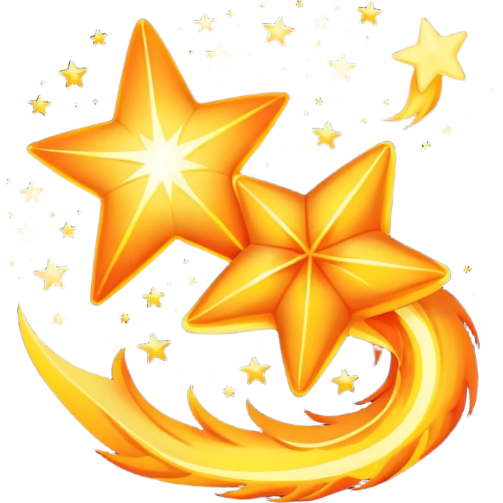 Meteor – Bright falling star with blazing tail emoji