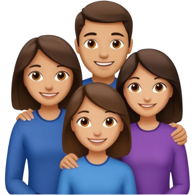 Throuple 2 girls 1 guy brunettes  emoji