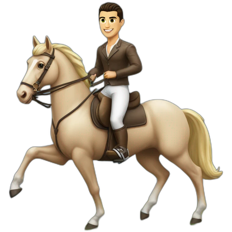 cristiano ronaldo sur un cheval emoji