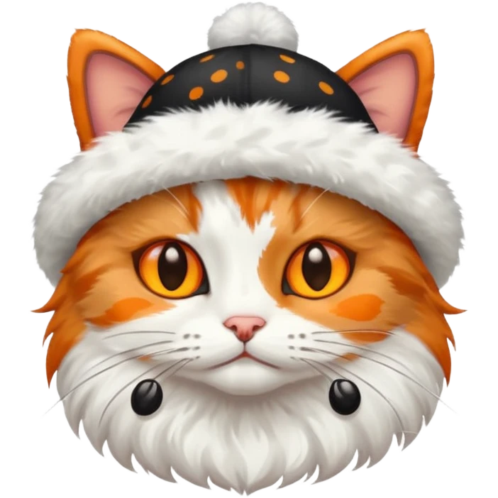 A cat with a hat emoji