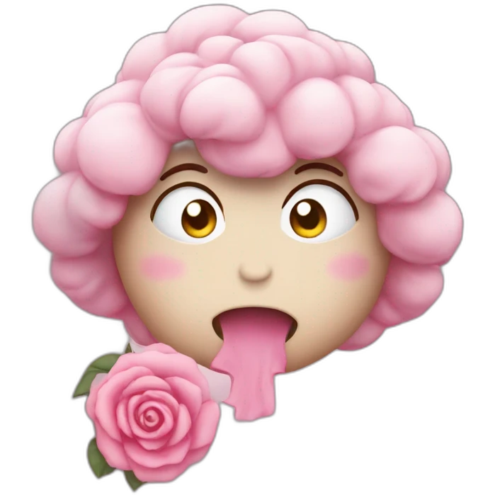 peluche rose qui fume emoji