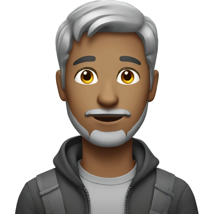 man with a grey cat emoji