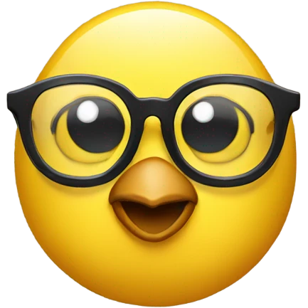 Canary with glasses emoji