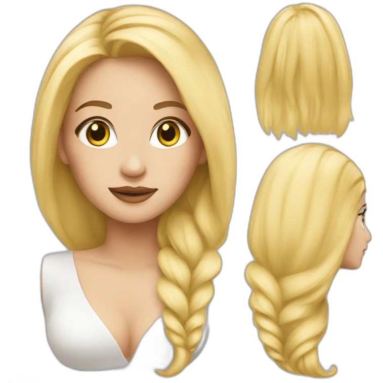 Sexy woman with long blonde hair emoji