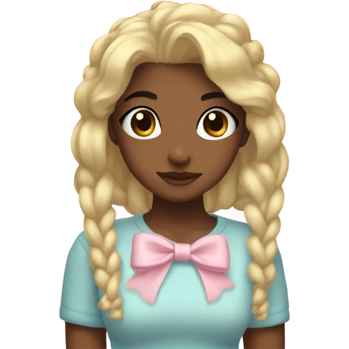 a cute aesthetic clean girl bow emoji