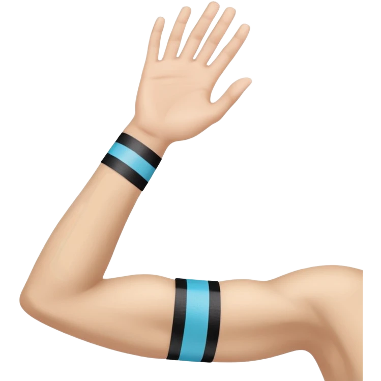 forearm with kinesio tape (physiotherapy)  emoji