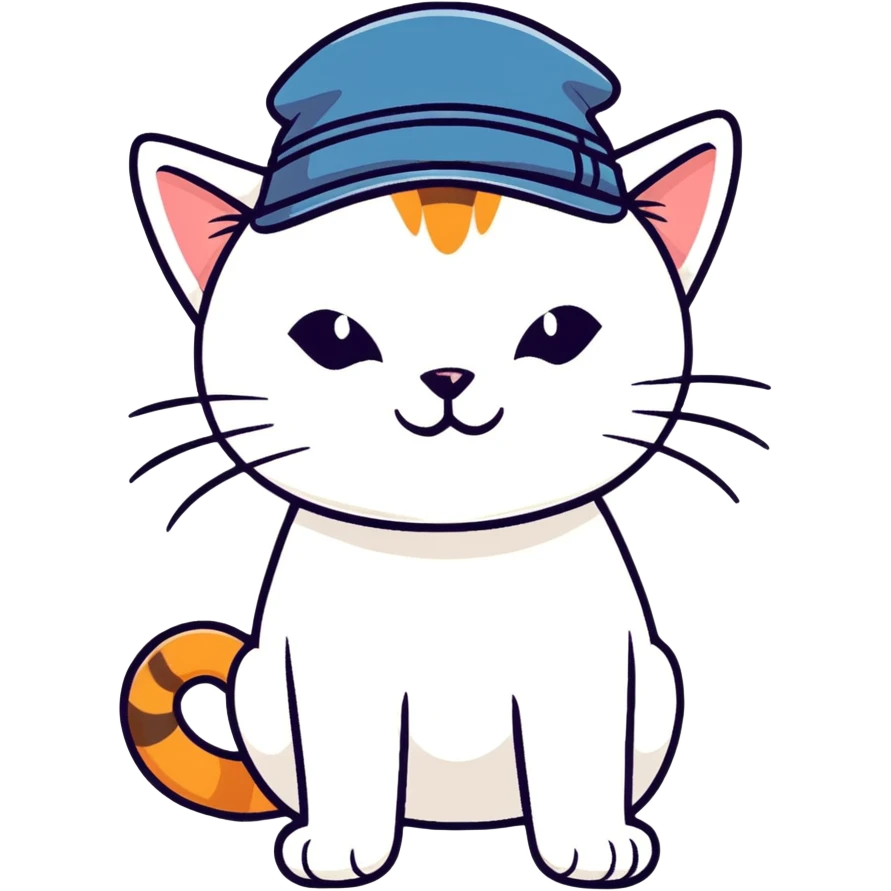 Cat with hat emoji