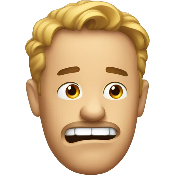 Worried jaw dropped emoji