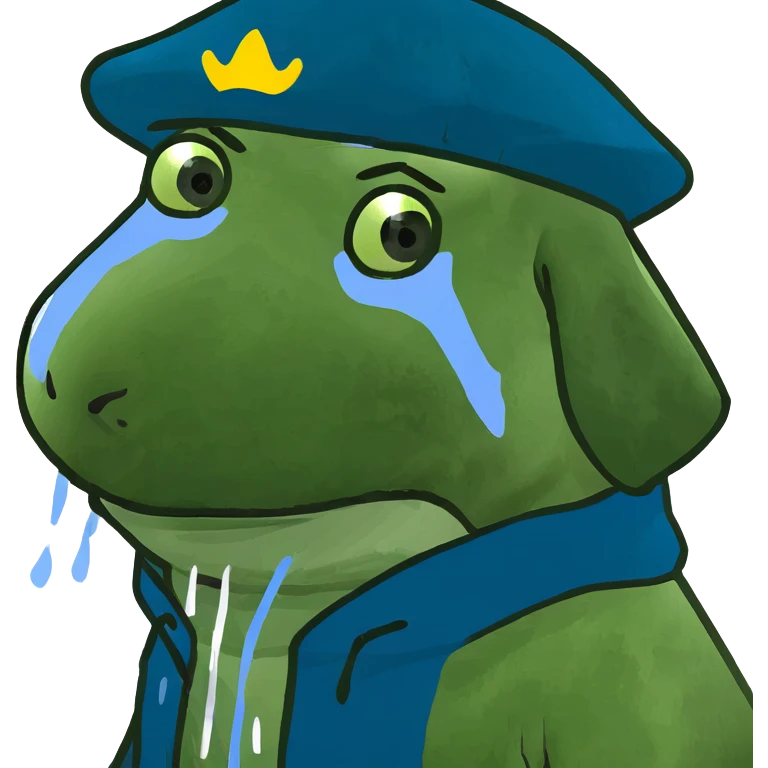 A dog crying cause it’s raining emoji