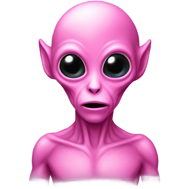 Pink alien emoji