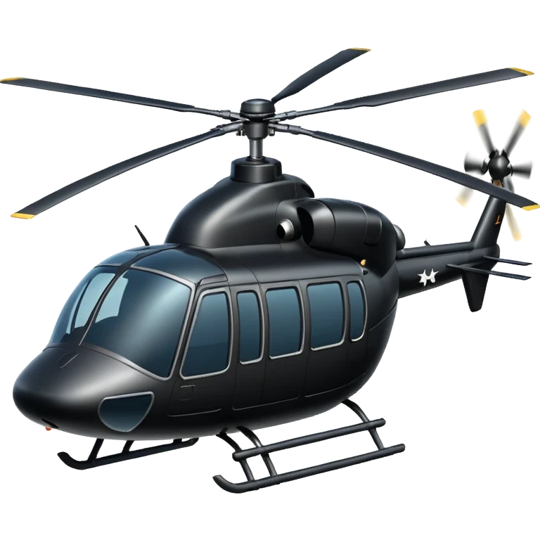 Black helicopter  emoji