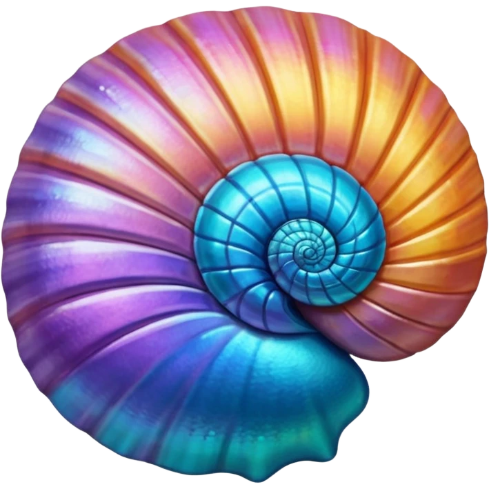 colorful shell emoji